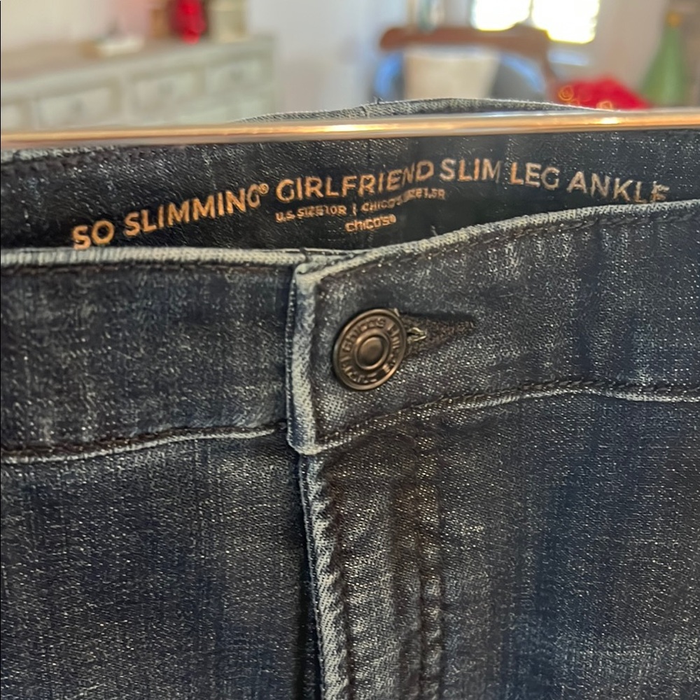 Chico's Dark Wash Ankle Jeans